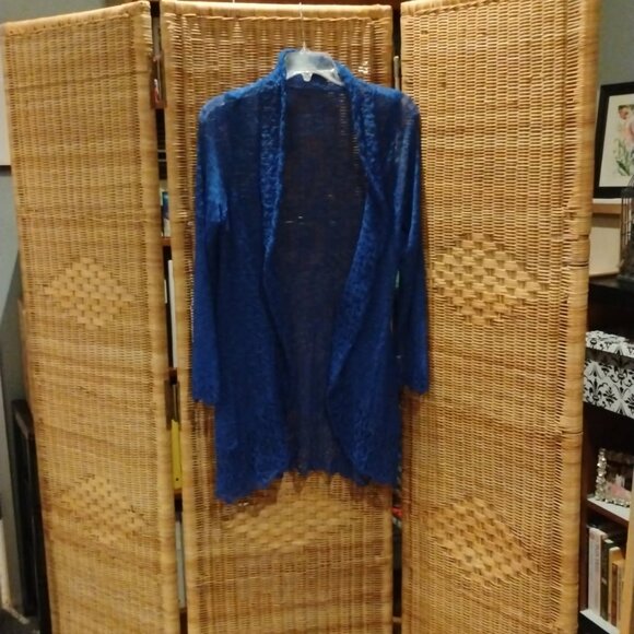 Women Royal Blue Sweater Wrap by Keren Hart size S - Picture 1 of 8